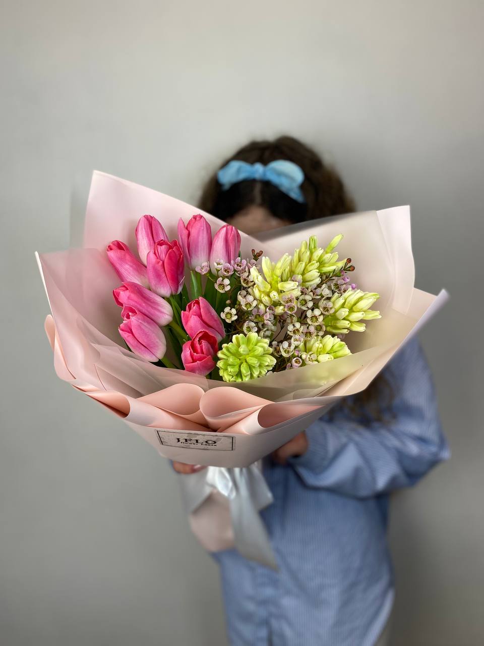  Дуо тюльпаны и гиацинты с доставкой в Красной Поляне