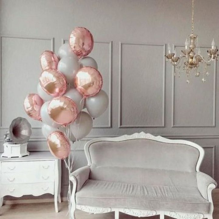 Фонтан шаров "Софт рози" в Красной Поляне