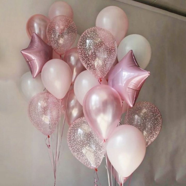 Фонтаны шаров "Розовый" в Красной Поляне