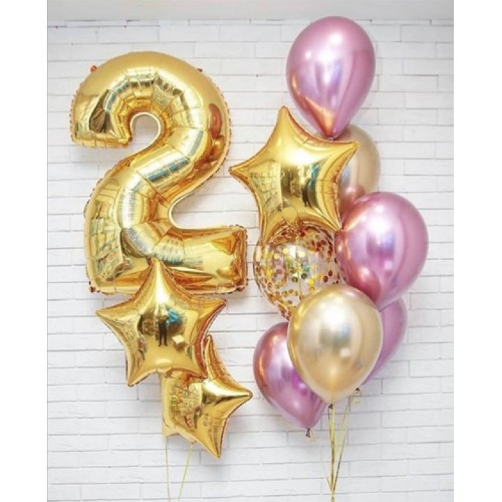 Цифра с фонтанами шаров  в Красной Поляне