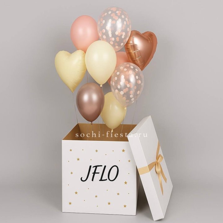 Коробка-сюрприз с шарами №2 в Красной Поляне