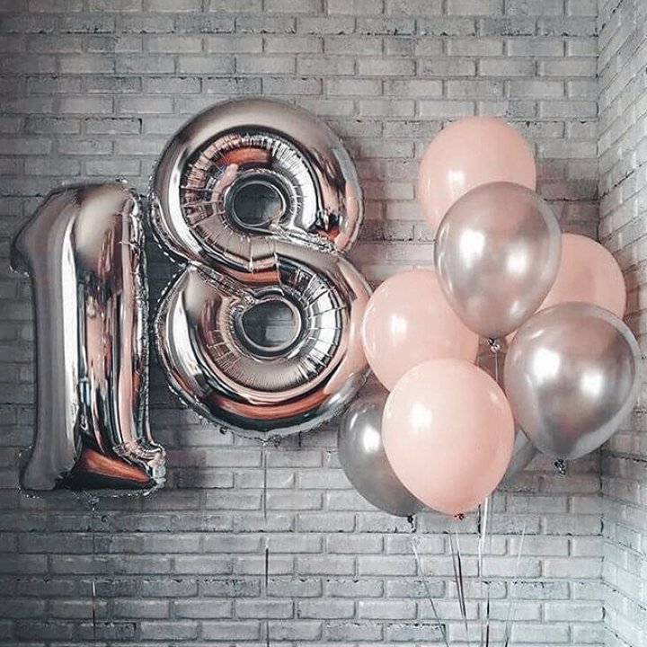 Фольгированный шар Серебряная Цифра в Красной Поляне