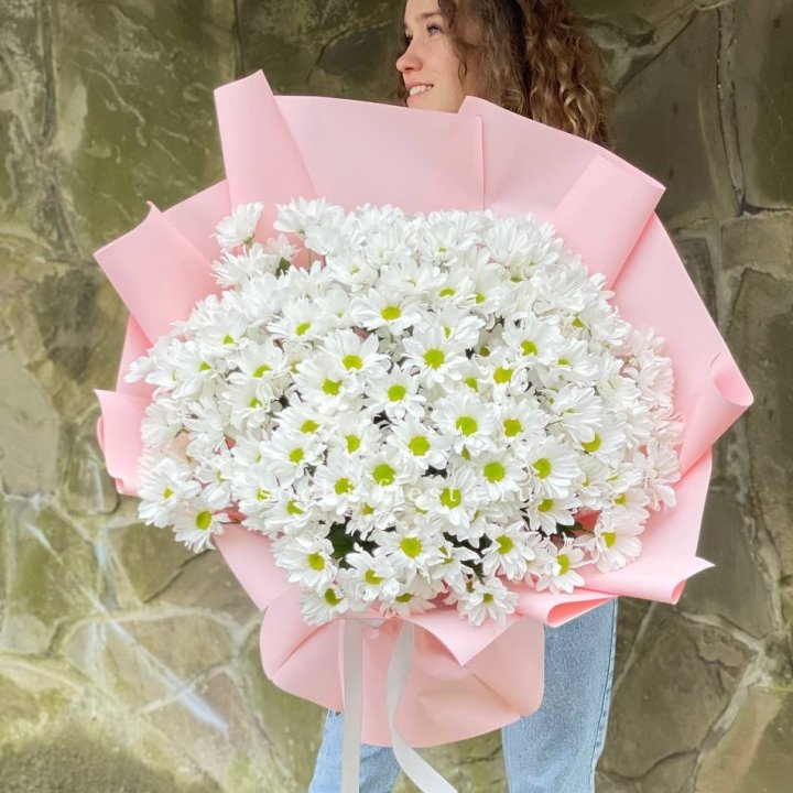  Букет хризантем "Крем" в Красной Поляне
