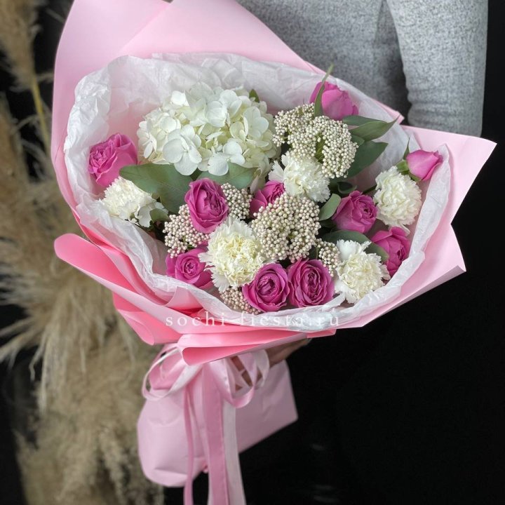 Букет с мисти бабблс №1 в Красной Поляне