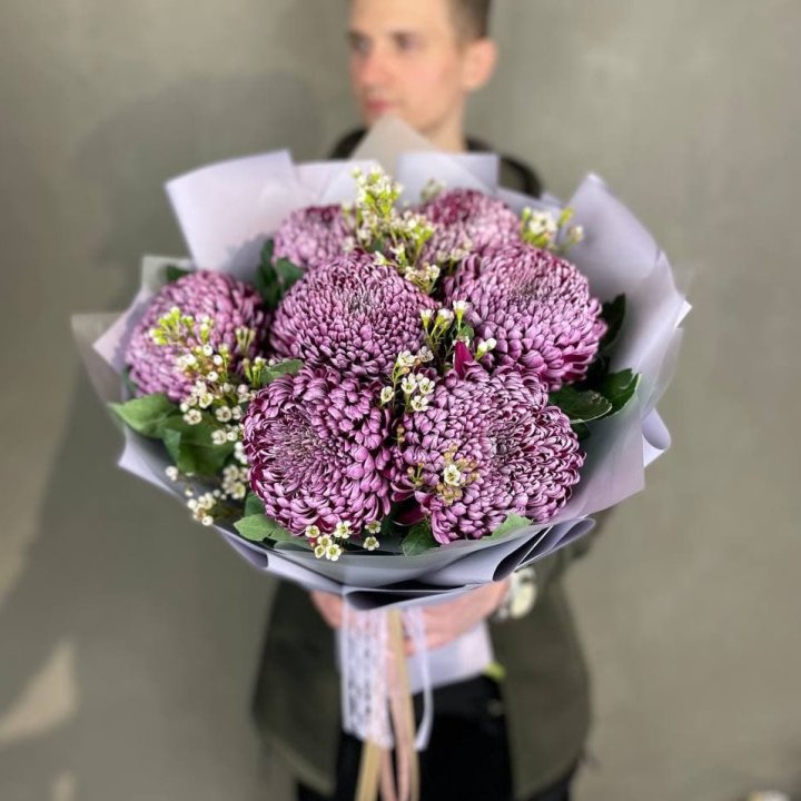 Букет хризантем "Палермо" в Красной Поляне