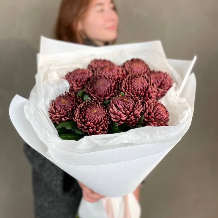 Букет хризантем "Касиопия" в Красной Поляне