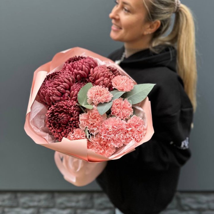 Дуо диантусы и бигуди в Красной Поляне