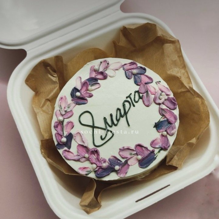 Бенто-торт "8 марта цветы"  в Красной Поляне