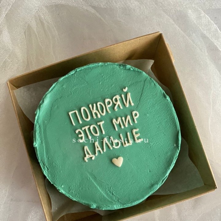 Бенто-торт "Покоряй этот мир" в Красной Поляне