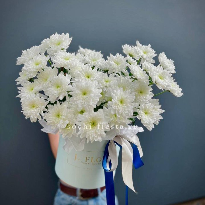 Коробка с хризантемами №3 в Красной Поляне