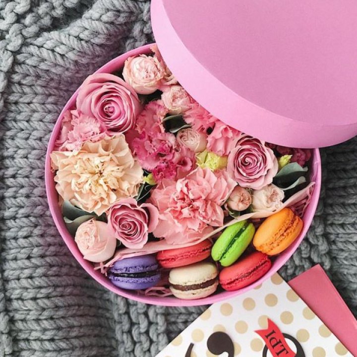 Цветочный бокс Pink в Красной Поляне