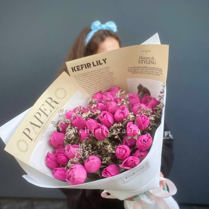 Пионовидные розы Bubbles №3 с доставкой в Красной Поляне