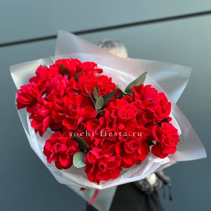 21 Красная французская роза в Красной Поляне