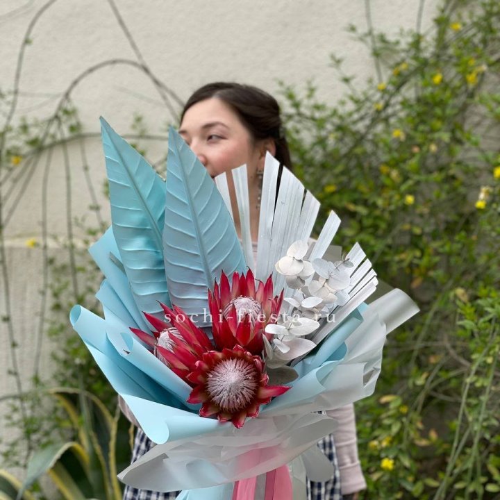 Букет из протеи "Клеопатра-2" в Красной Поляне