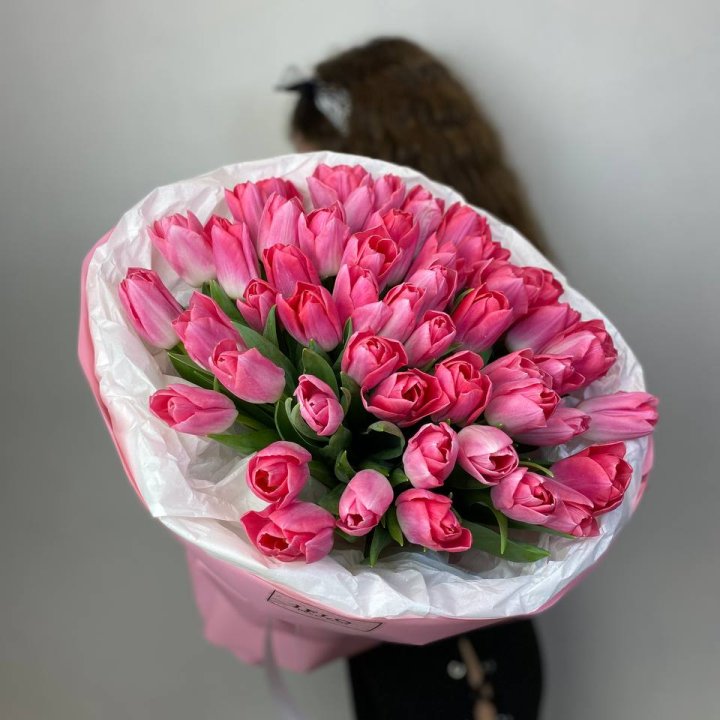51 розовый тюльпан "ROSE" с доставкой в Красной Поляне