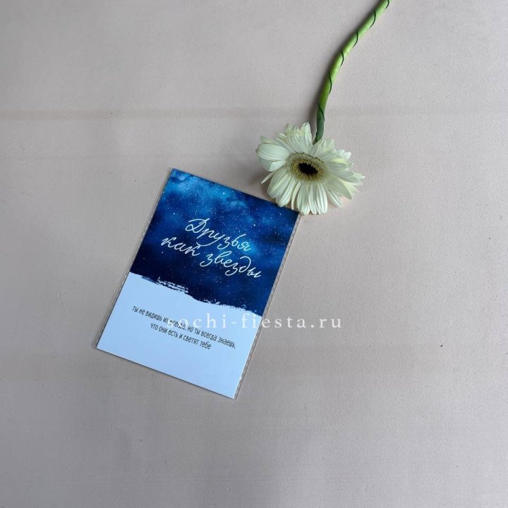 Открытка к букету "Друзья как звезды" в Красной Поляне