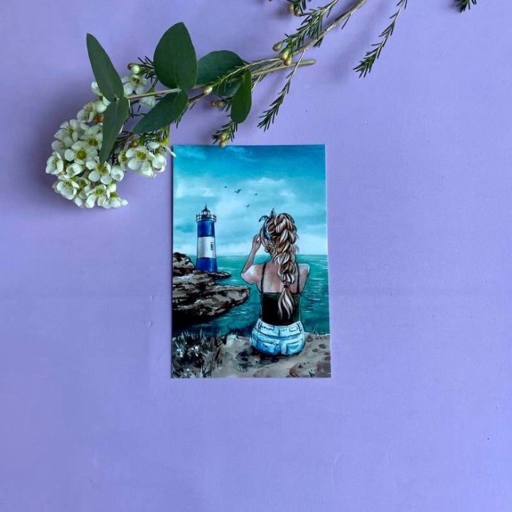 Открытка к букету "Океан" в Красной Поляне