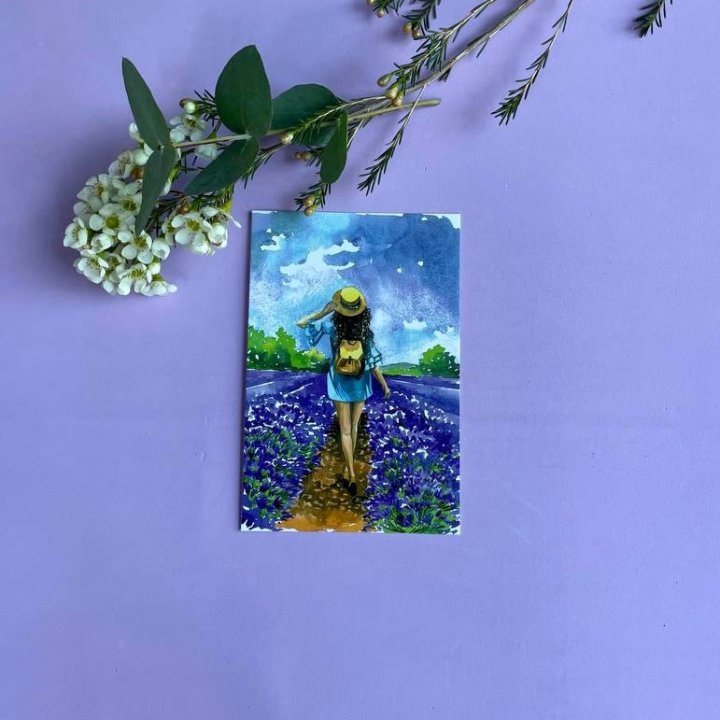 Открытка к букету "Цветочная дорога" в Красной Поляне