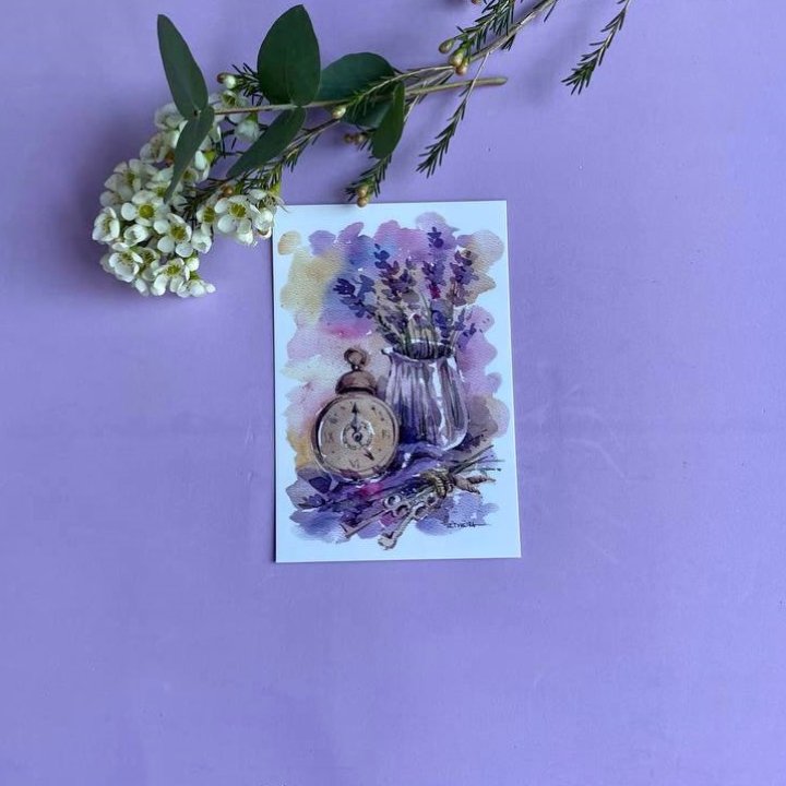 Открытка к букету "Часы" в Красной Поляне