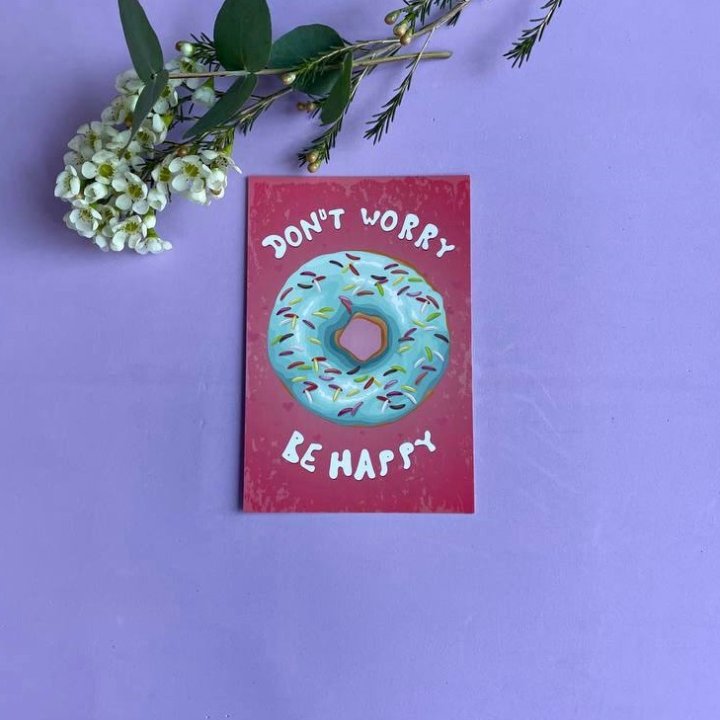 Открытка к букету "Не волнуйся..." в Красной Поляне