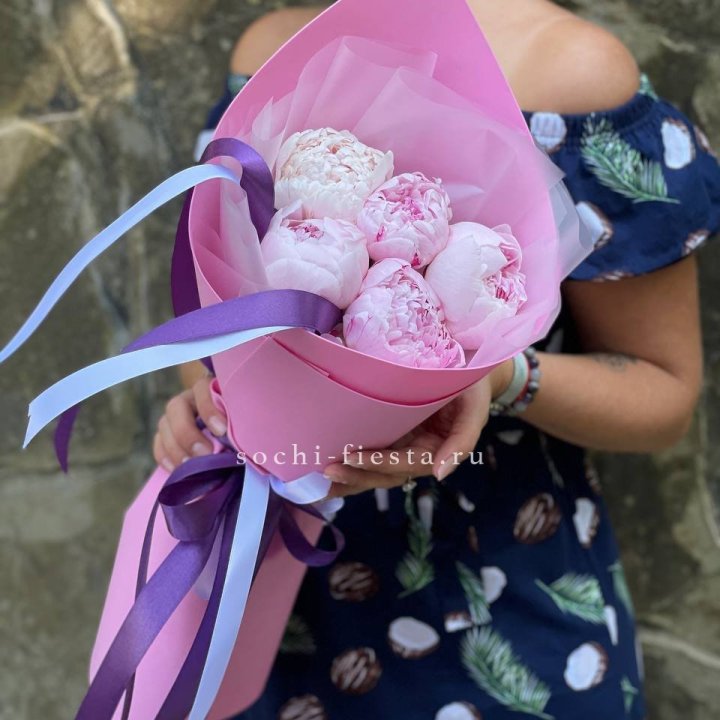 Букет пионов "НАЙ" в Красной Поляне