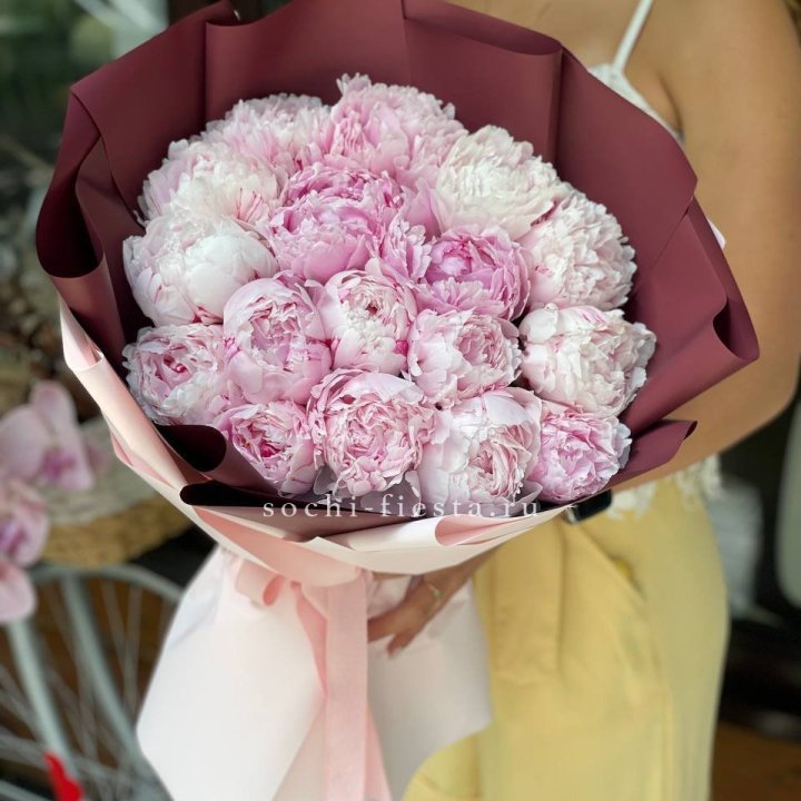 Букет с пионами №5 в Красной Поляне