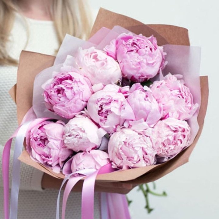 11 нежных пионов в Красной Поляне