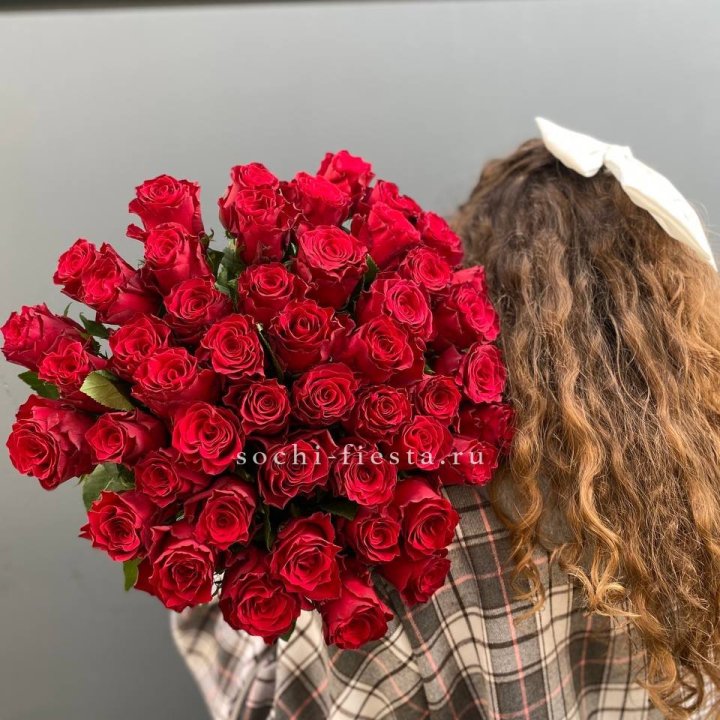 51 красная роза в Красной Поляне