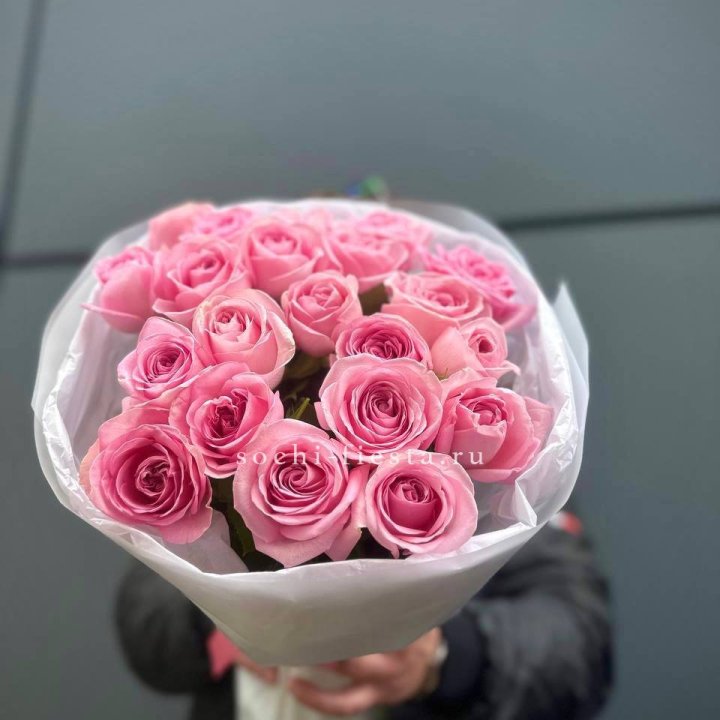 21 Розовая роза в белом в Красной Поляне