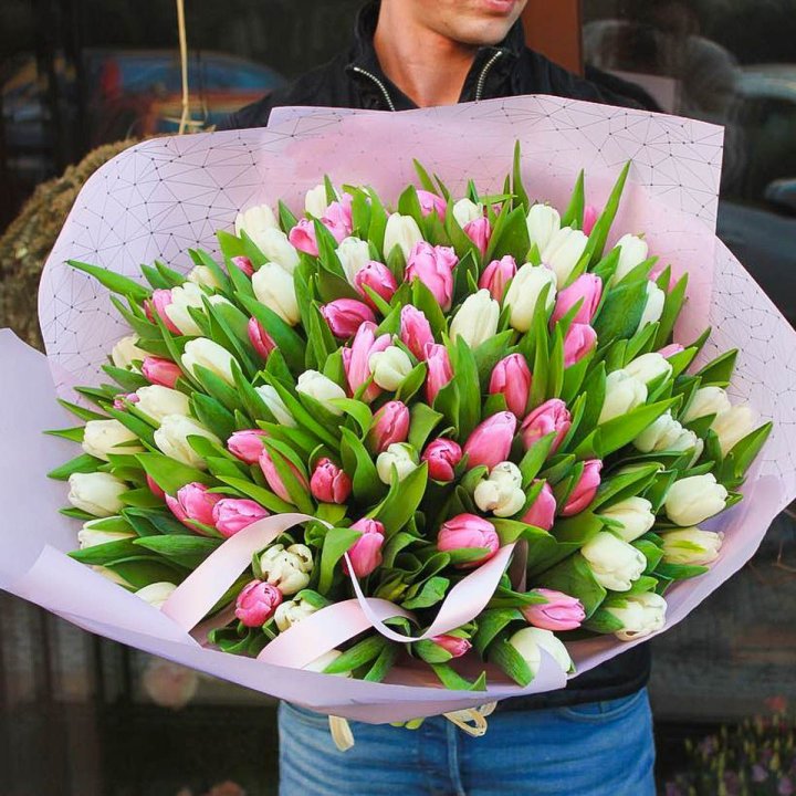 101 тюльпан микс в Красной Поляне