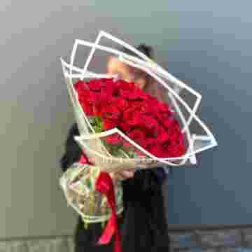 37 красных роз "LOVELY" в Красной Поляне